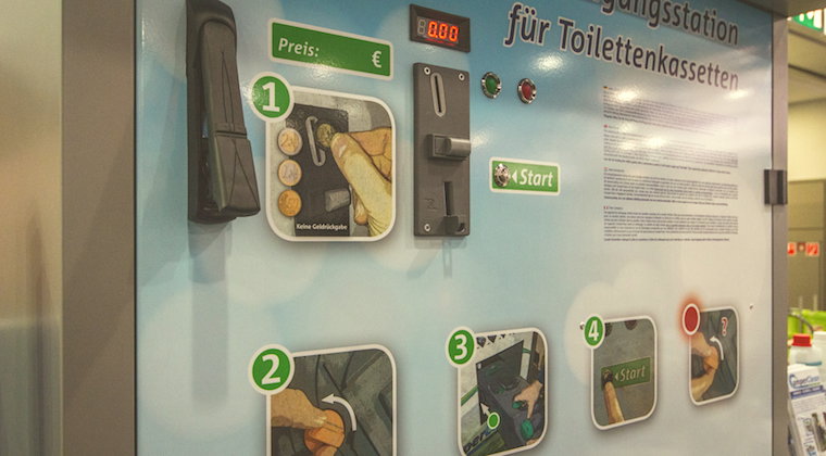 Campingtoilette leeren - Mit neuartiger Entsorgungsstation (fast) ein Vergnügen!