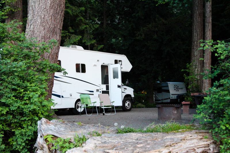 Stellplatz auf dem Porteau Cove Campground, Kanada