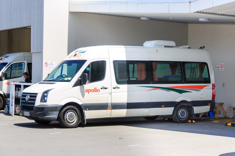 Ein mittelgroßer Campervan in Neuseeland