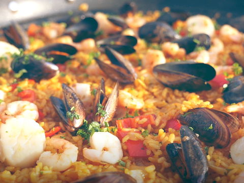 Meeresfrüchte-Paella auf dem Carri Chef 2