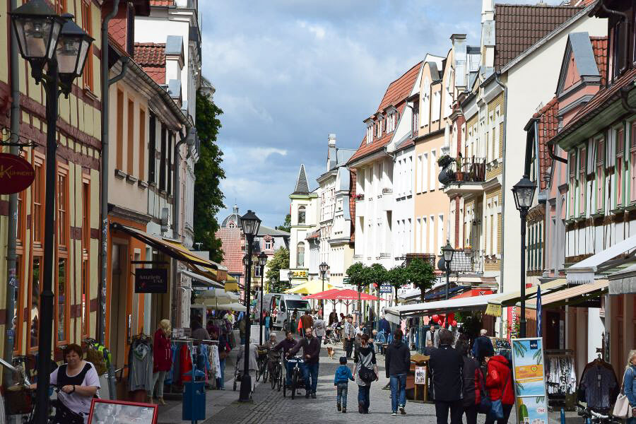 Die Innenstadt von Müritz