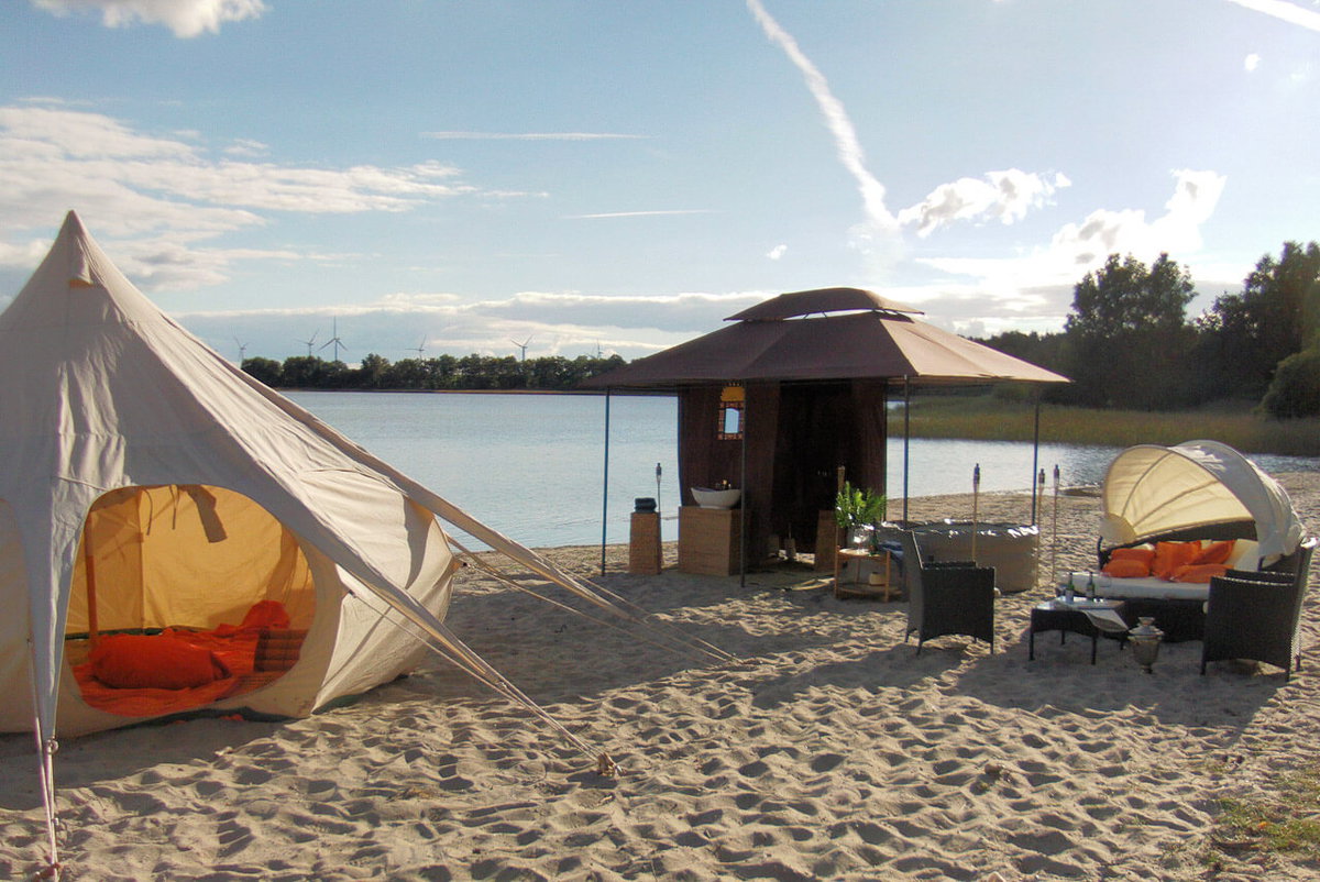 Glampingunterkunft am Strand in Mecklenburg Vorpommern - www.abenteuer-in-mecklenburg-vorpommern de