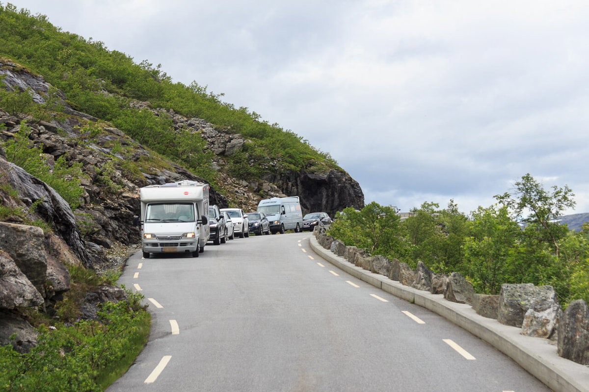 Verkehr auf dem Trollstigen