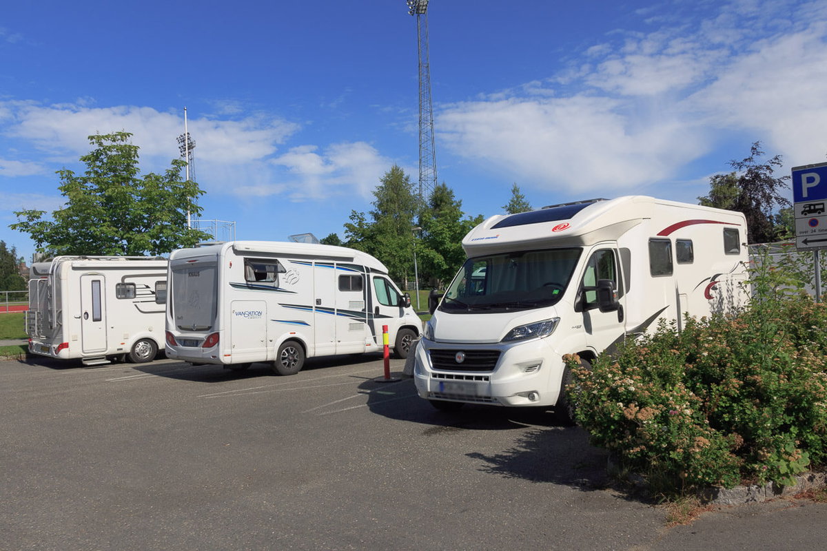 Stellplatz in Trondheim, Norwegen