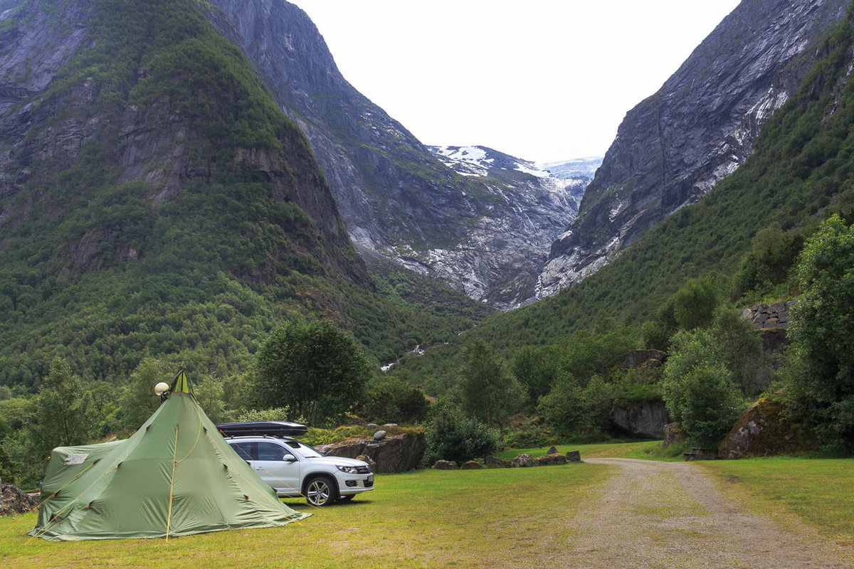 Telten auf Campingplätzen in Norwegen