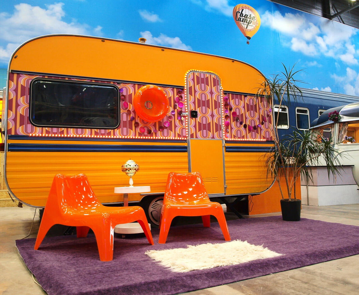 Hippie - Wohnwagen im BaseCamp Bonn