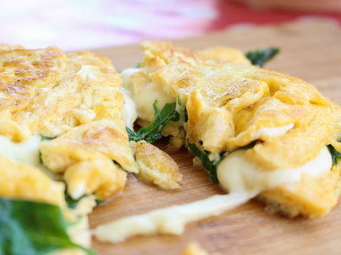 Spinat-Mozzarella-Omelett