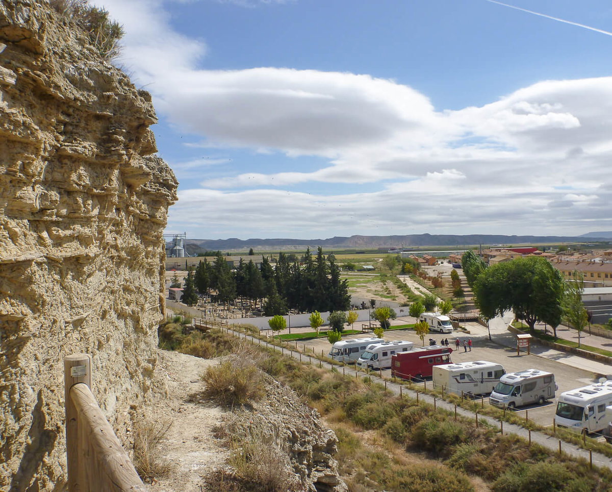 Kostenloser Wohnmobil Stellplatz Arguedas in Bardenas Reales in Spanien