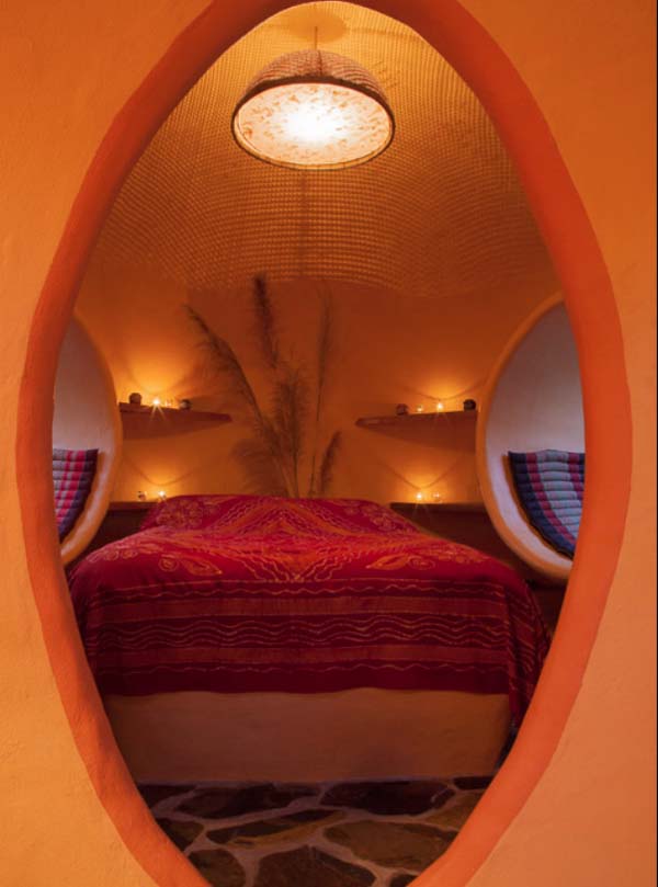Tiny Living gemuetliches Schlafzimmer in einem Minihaus