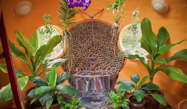 Pflanzen in einem Tiny House in Thailand