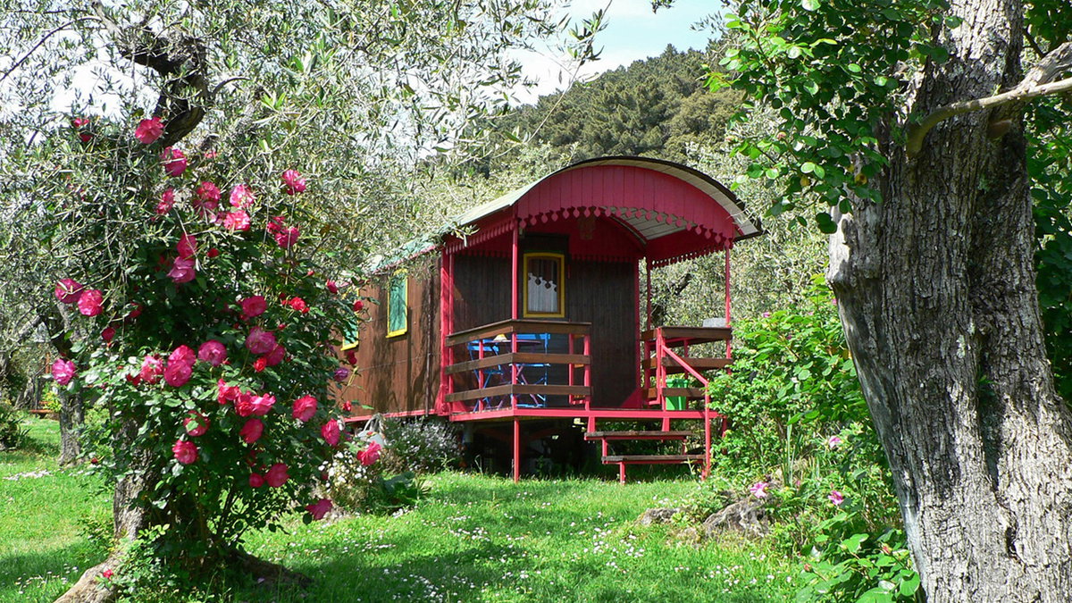 Glamping in Italien in einem Bauwagen von Azienda agricola della Mezzaluna