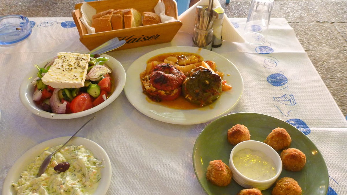 Typisches Essen in Griechenland