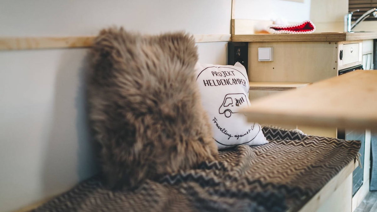 Blick in den ersten Camper vom Hilfsprojekt Heldencamper