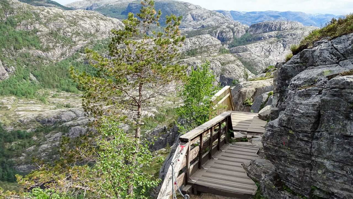 Auf der Norwegen Wanderung zum Preikestolen