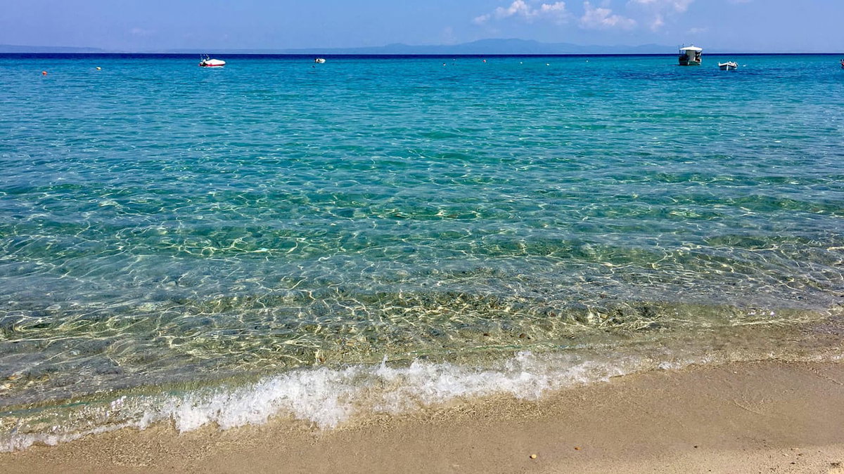 Klares Wasser am Camping Reiseziel Griechenland