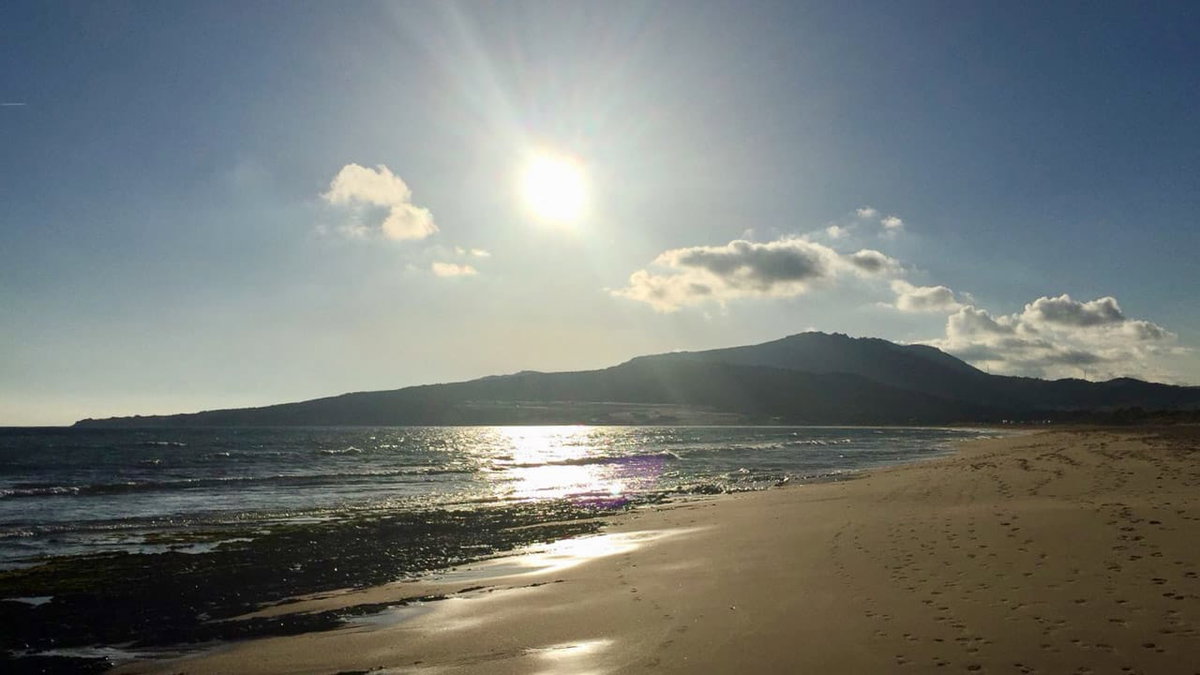 Blick auf den weiten Strand im Camping Reiseziel Andalusien () Hendrike Michel