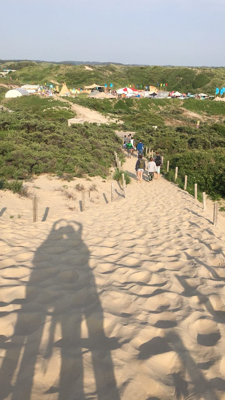 Camping am Strand in den Niederlanden