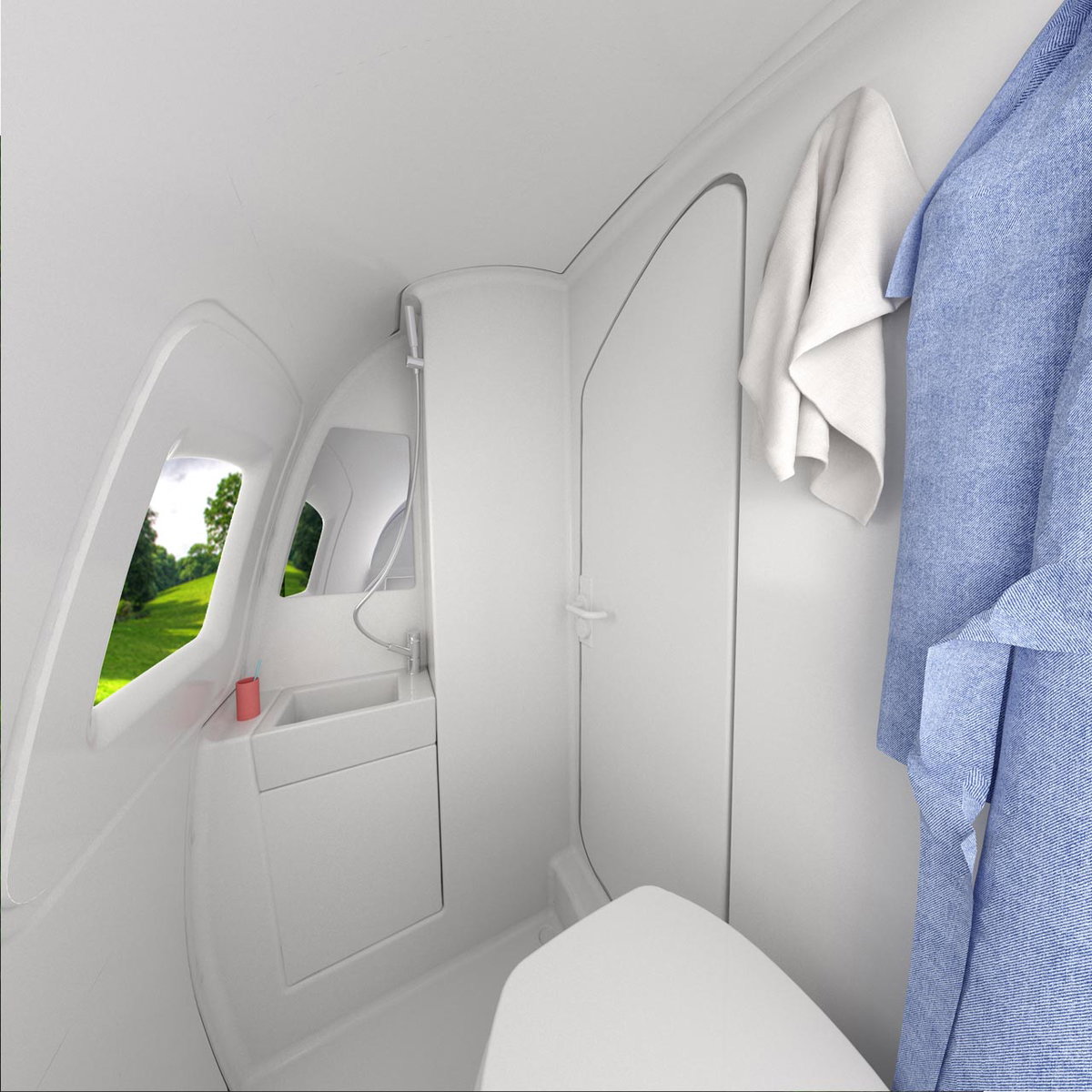 Badezimmer in der Ecocapsule