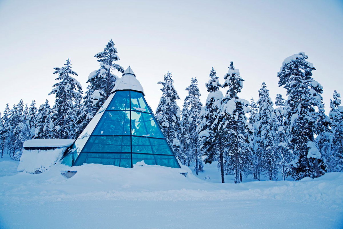 Das Glas-Tipi in Kakslauttanen