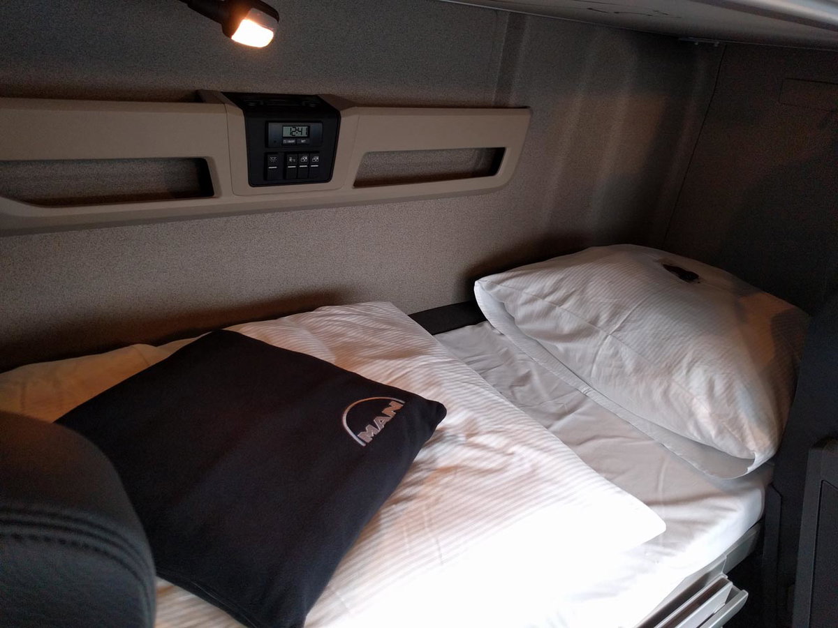 Gemütlichkeit in der Fahrerkabine