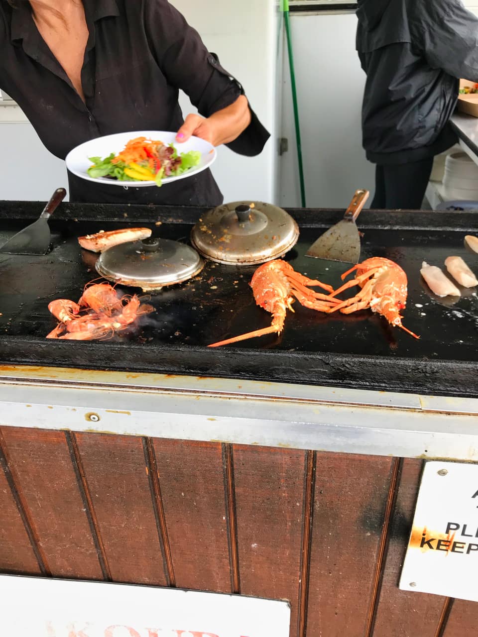 Seafood frisch gegrillt am Meer