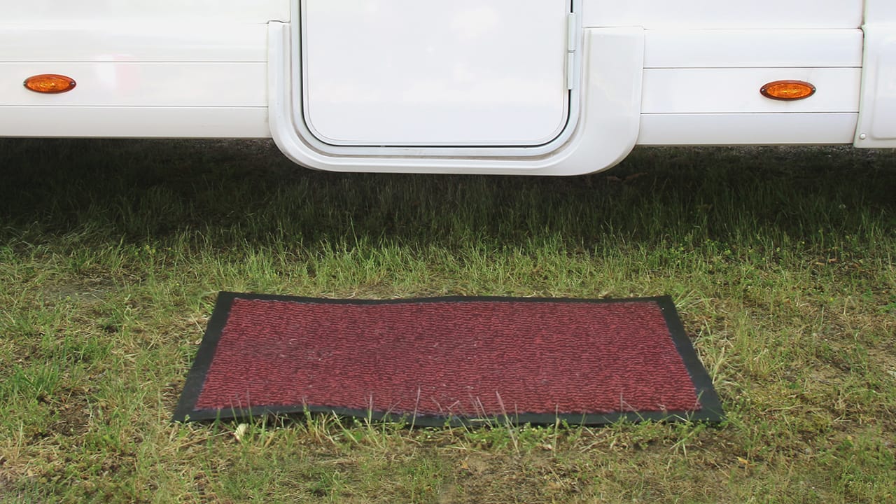 Fussmatte beim Camping
