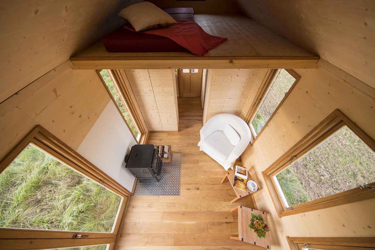 Ansicht von oben im Tiny House