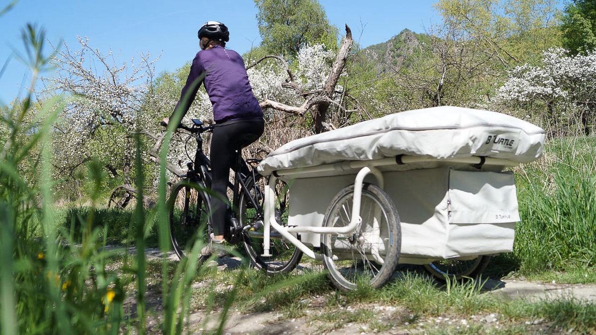 Mit dem GentleTent-B-Turtle Mikro Caravan unterwegs