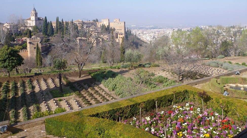 Blick auf Alhambra beim Überwintern in Spanien