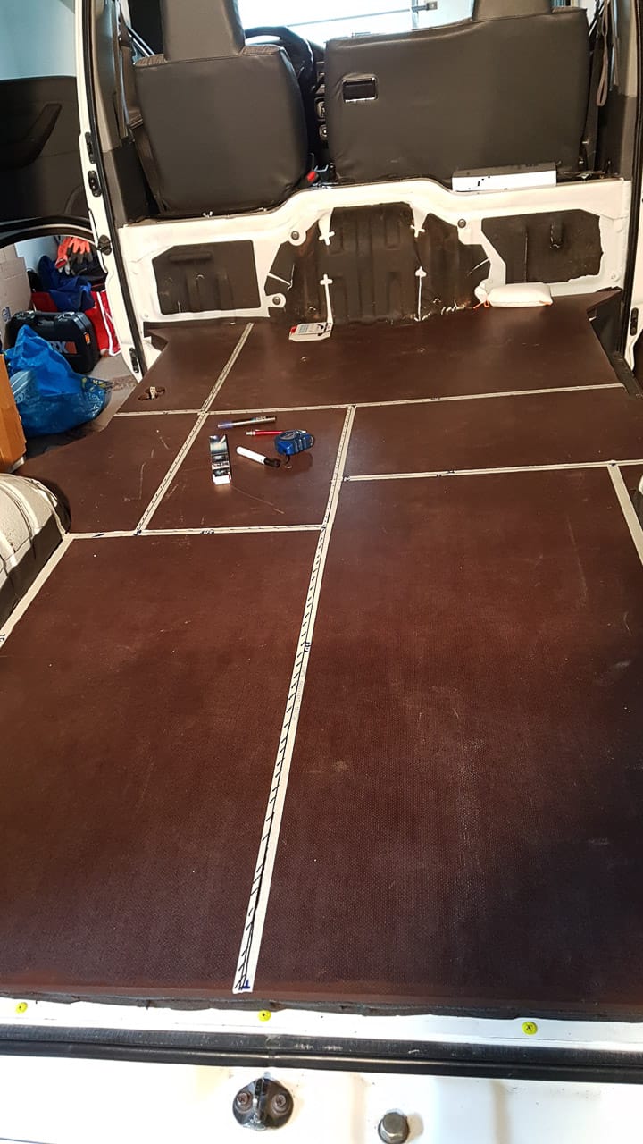 Einzeichnung der Einbauten beim Vanausbau