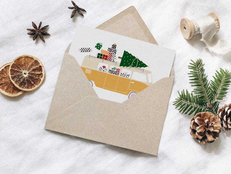 Weihnachtskarte als Geschenk für Camper