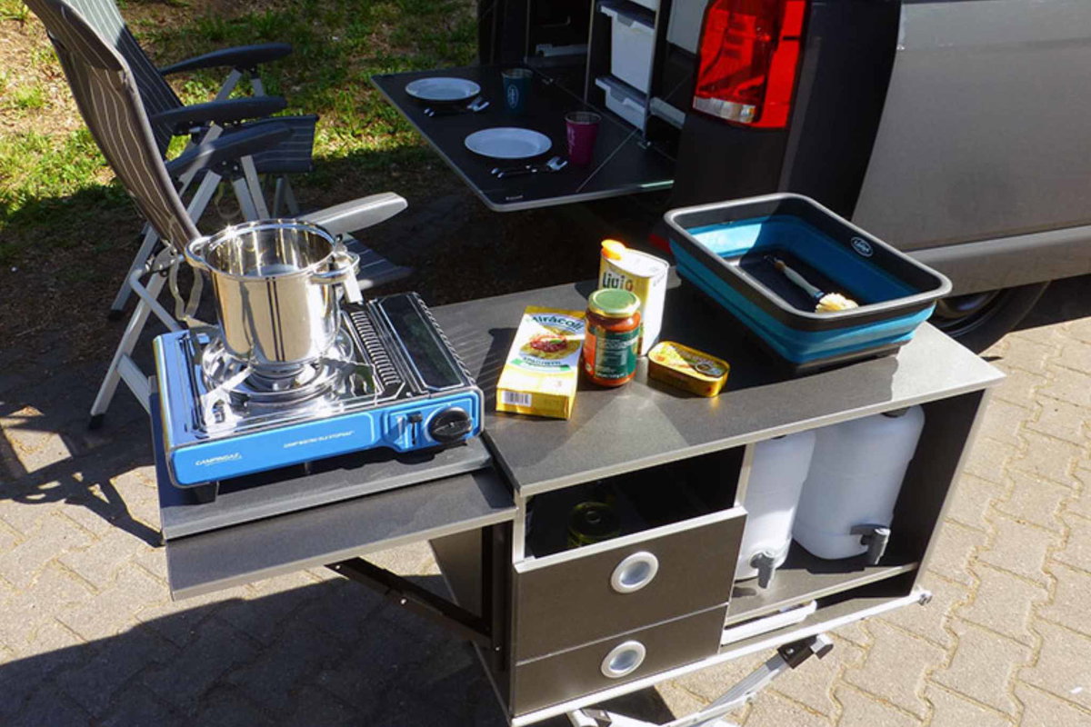 Ein besonderes Feature: Das Modul kann auch außerhalb des Microcampers genutzt werden. © Reimo Reisemobil-Center GmbH