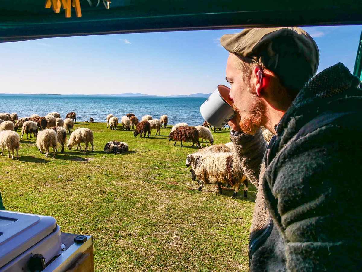Jeden Morgen eine andere Aussicht vom Camper