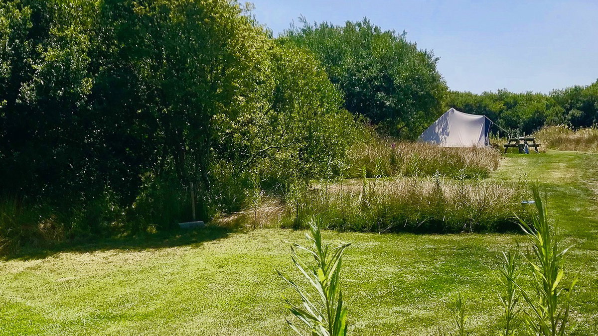 Ein Zelt für Camping in Wales
