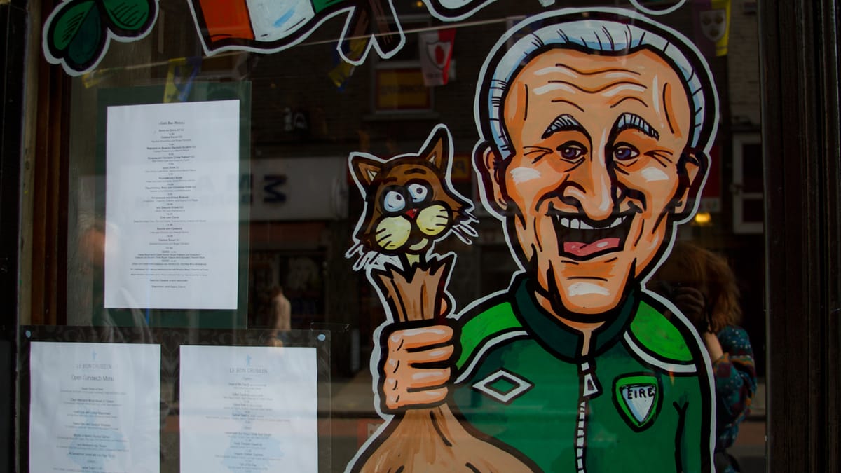Ein Schild in Dublin, Irland