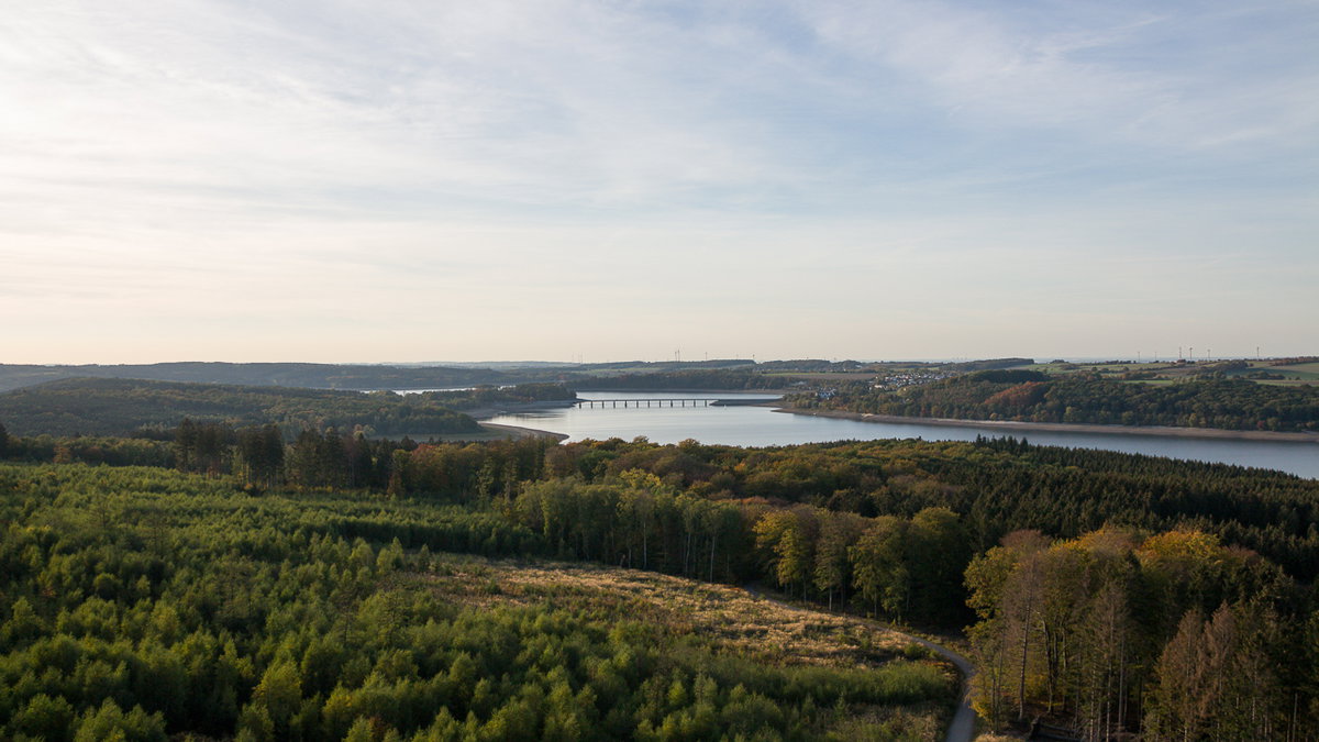 Tolle Aussicht vom Möhneseeturm beim Urlaub am Möhnesee