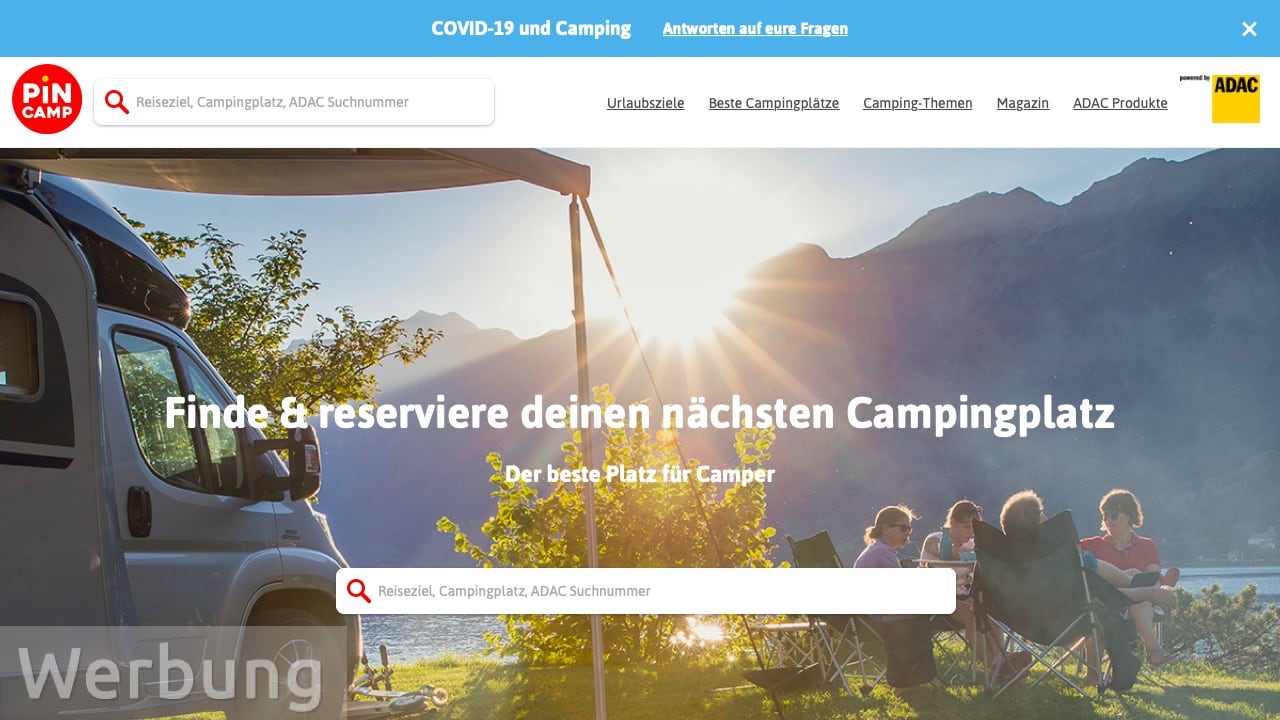 Campingplatz buchen auf PiNCAMP