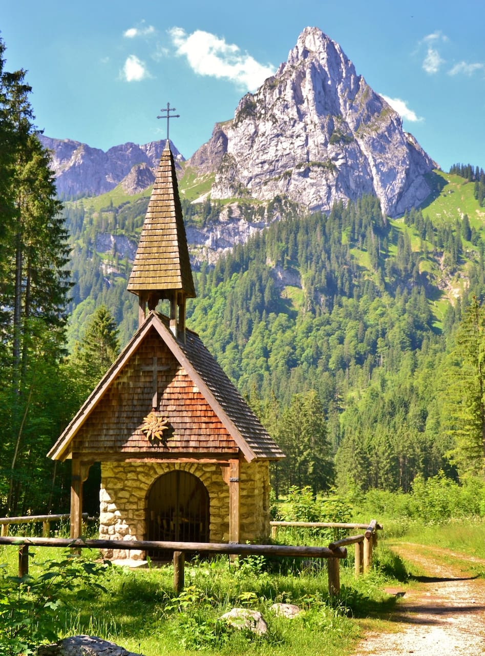 Spaziergang beim Camping in Allgäu Bayerisch-Schwaben in Halblech