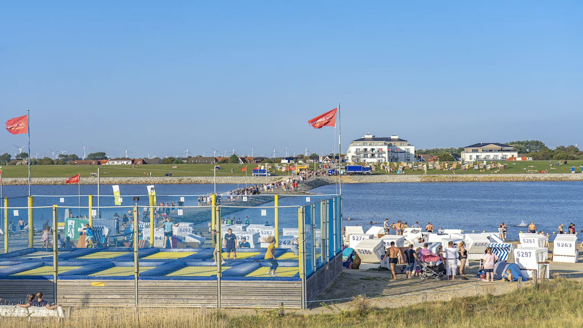 Familienlagune Perlebucht auf Büsum für Camping mit Kindern an der Nordsee