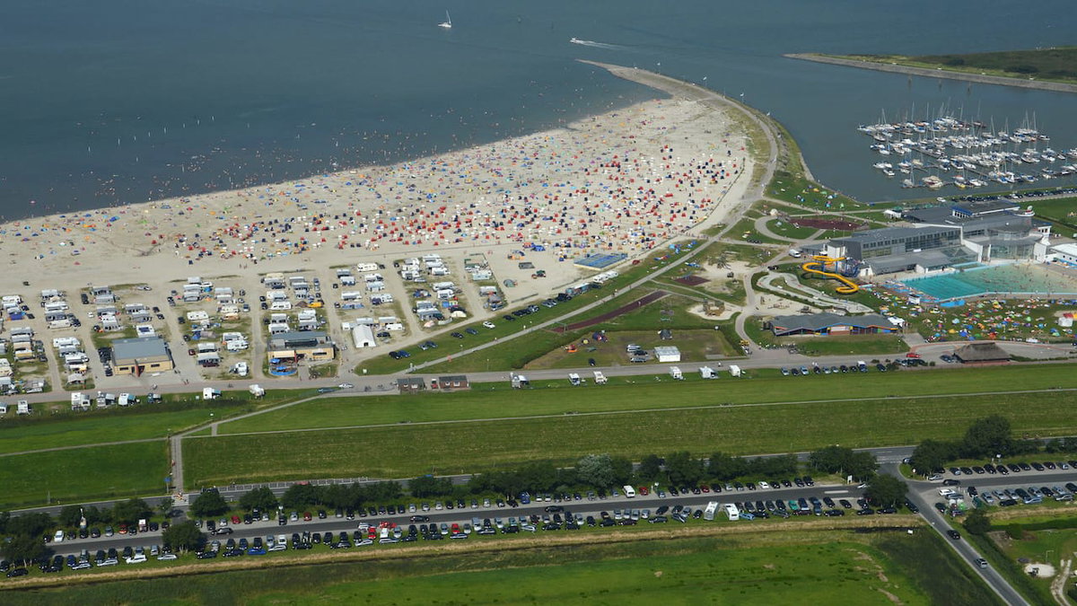 Grosser Campingplatz in Bensersiel für Camping mit Kindern an der Nordsee