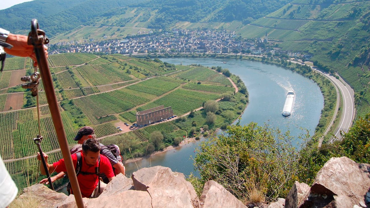 Klettersteig Calmont beim Camping an der Mosel
