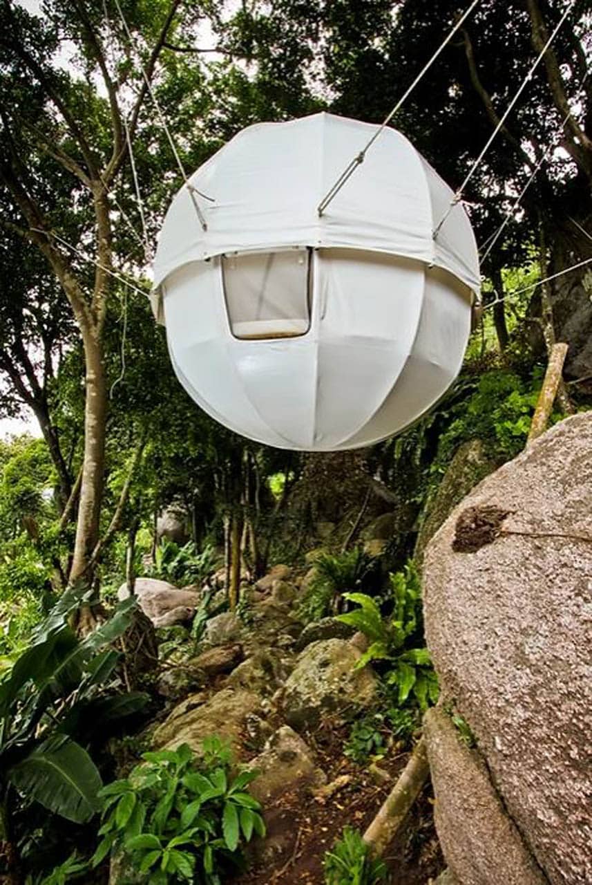 Ein hängendes Zelt von Cocoon Tree
