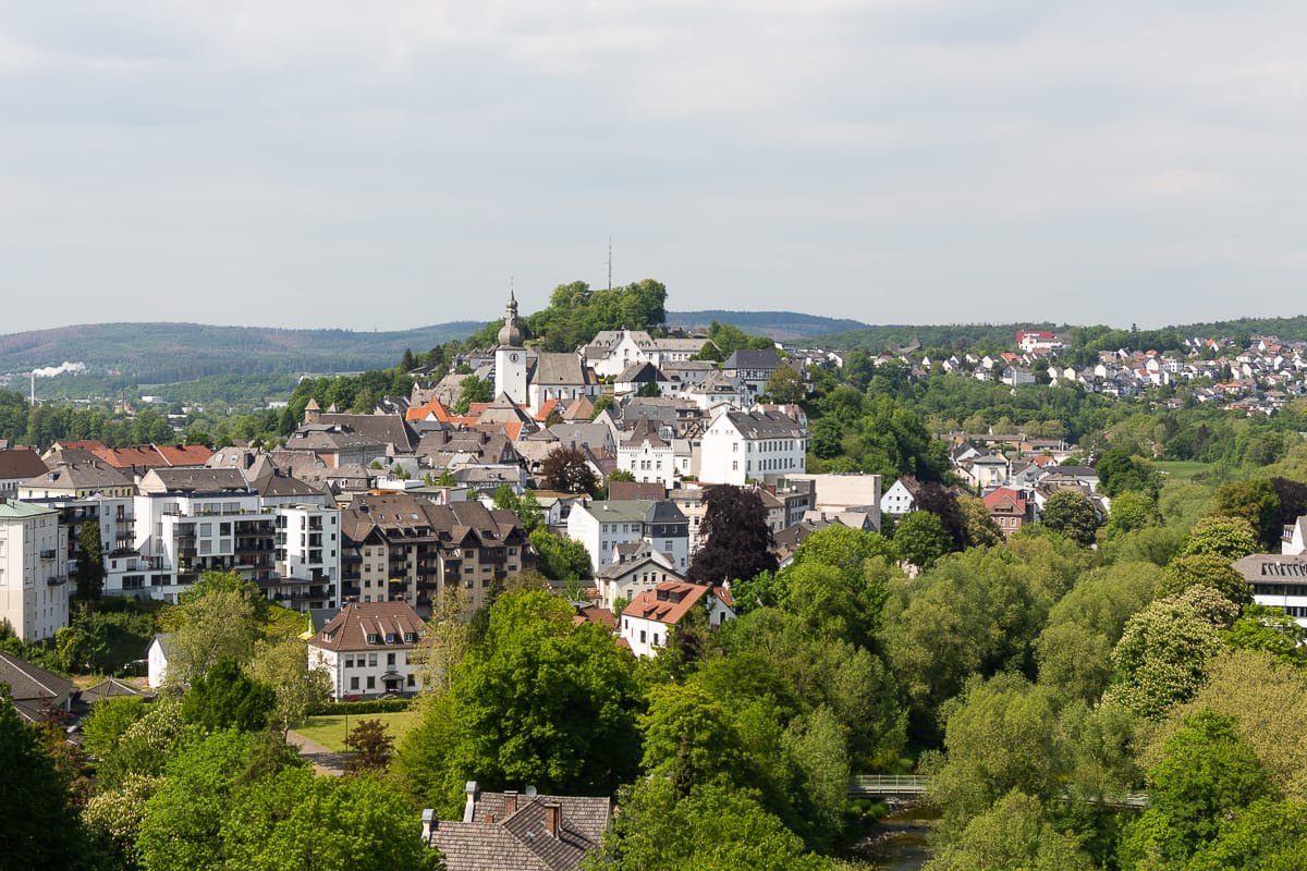Aussicht auf Arnsberg beim Urlaub im Sauerland mit Kind
