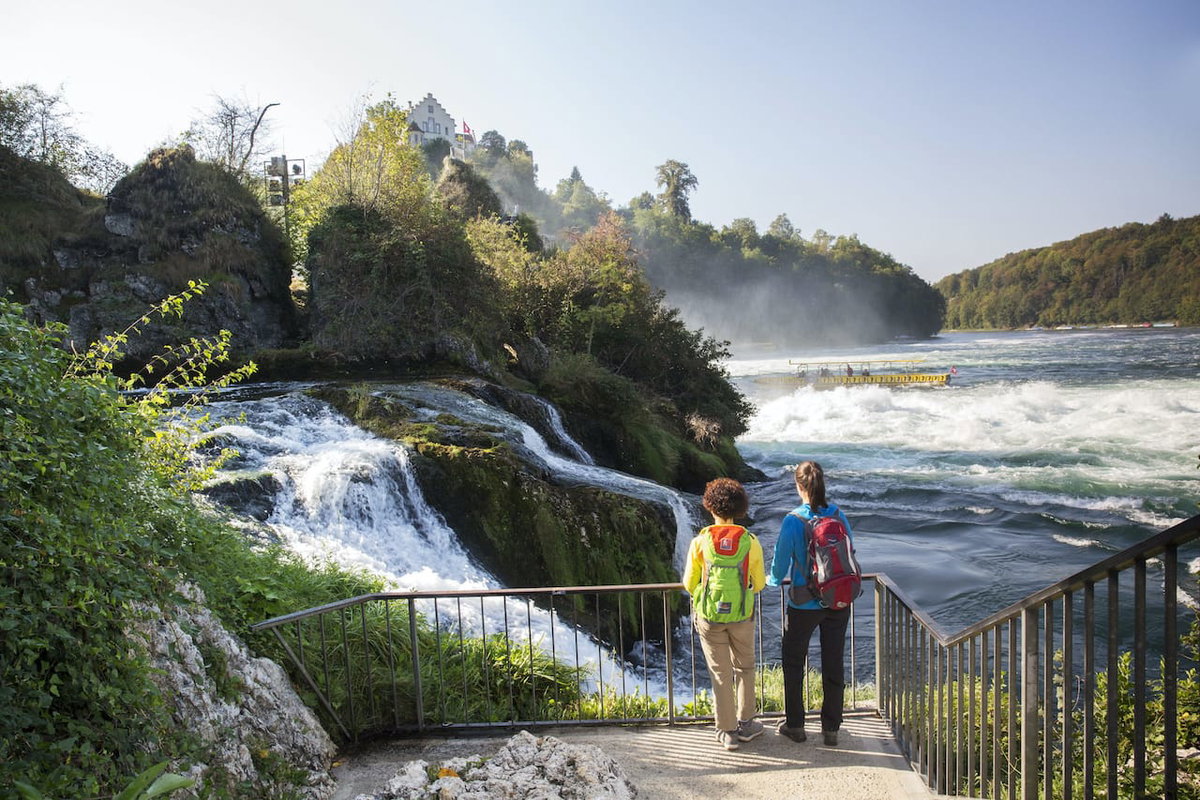 Ausflug zum Rheinfall beim Camping am Hochrhein