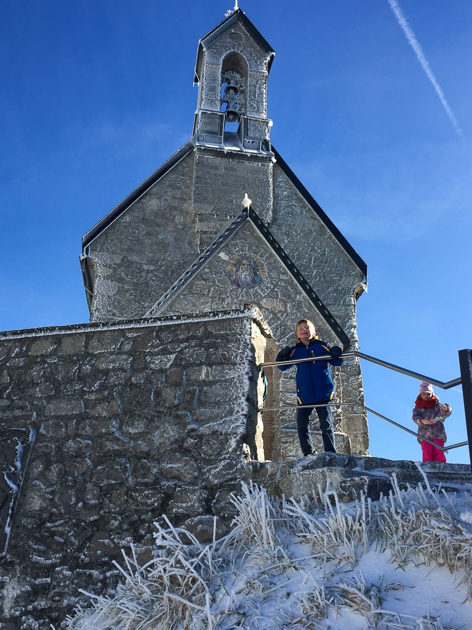 Besuch der Kirche Wendelstein beim Camping in Oberbayern