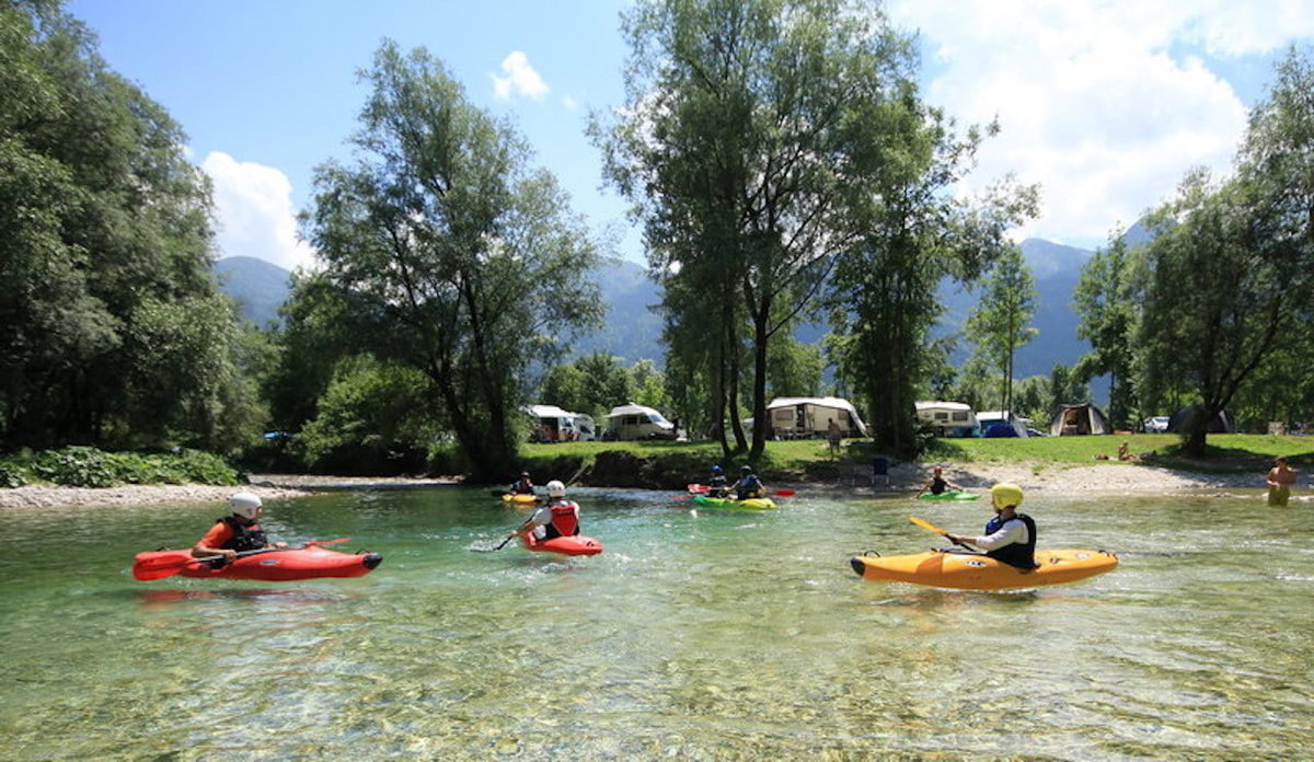 Camping in Slowenien mit Wassersport auf dem Camping Danica