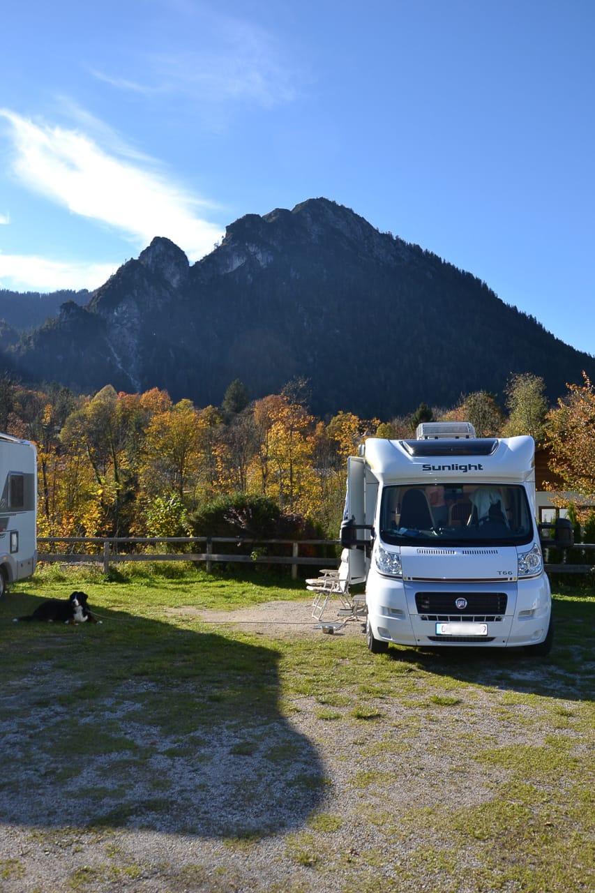 Camping in Oberbayern auf einem Campingplatz
