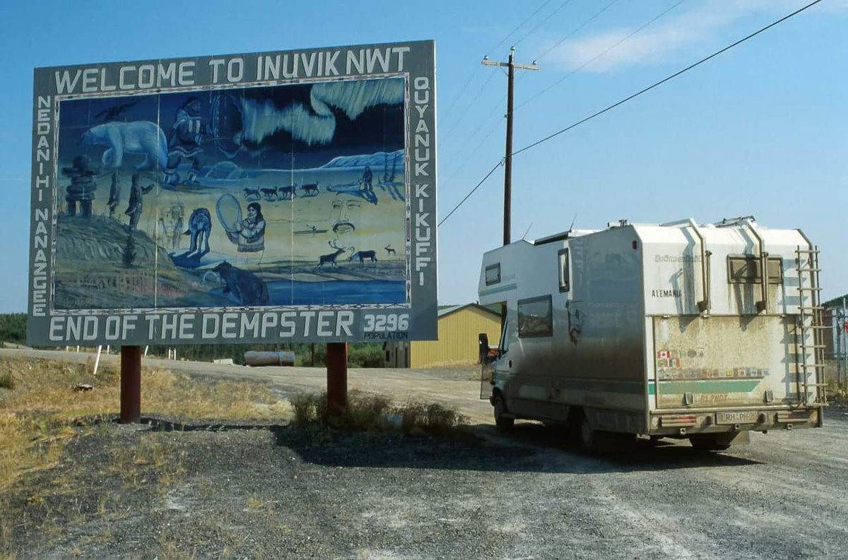Mit dem Wohnmobil auf Weltreise in Inuvik Alaska