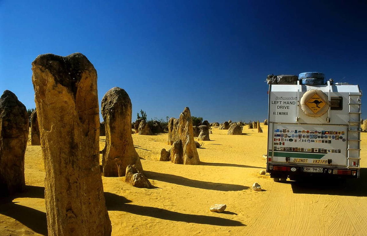 Wohnmobil Weltreise im Nambung Nationalpark in den USA