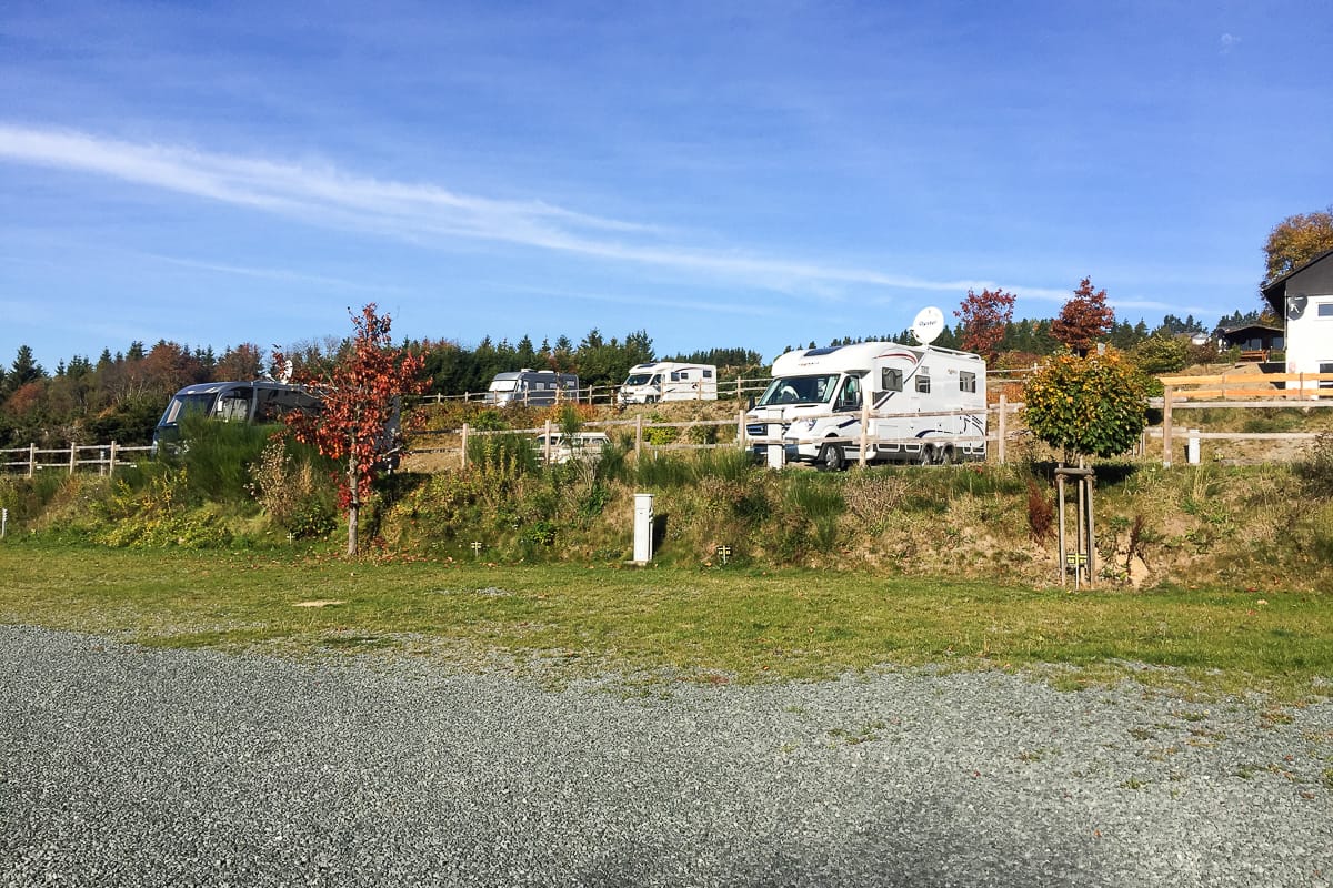Der Wohnmobilstellplatz in Winterberg beim Urlaub im Sauerland mit Kind